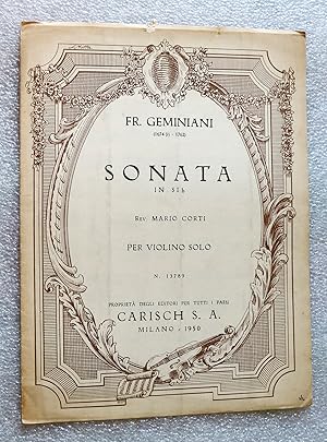 Image du vendeur pour Sonata in SI b per Violino Solo: Violin score. mis en vente par Cotswold Valley Books