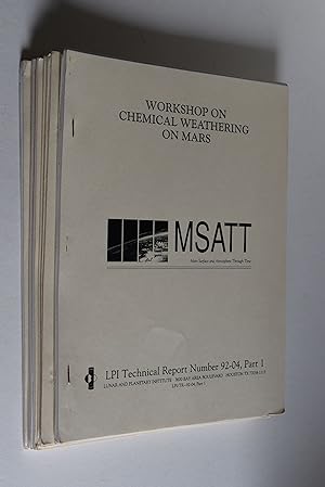 Bild des Verkufers fr MSATT Mars Surface and Atmosphere Through Time; 10x Technical Report LPI 92-04 Part 1+2; 92-05, 92-07 Part 1+2, 93-03 Part 1+2, 93-04 Part 1+2, 93-05 zum Verkauf von Antiquariat Biebusch