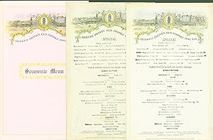 Bergez-Frank's Old Poodle Dog Co. (Souvenir Menu, New Year's Eve 1908 Dinner; Menu March 5, 1912;...