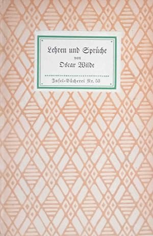 Immagine del venditore per Lehren und Sprche. von Oscar Wilde. [bers.: Franz Blei] / Insel-Bcherei ; Nr. 53 venduto da Logo Books Buch-Antiquariat