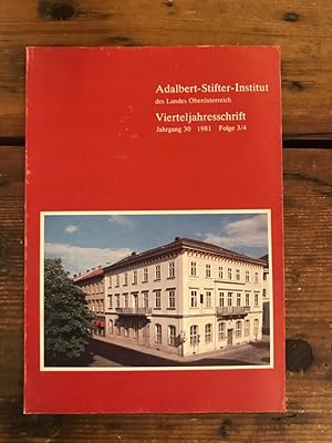 Bild des Verkufers fr Vierteljahresschrift Jahrgang 30, 1981, Folge 3/4 zum Verkauf von Antiquariat Liber Antiqua