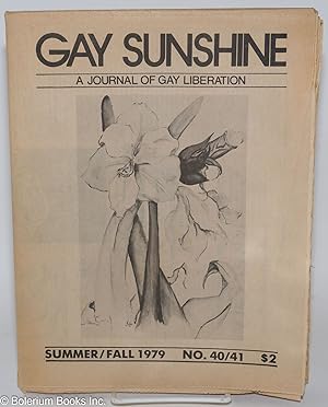 Seller image for Gay Sunshine; a journal of gay liberation, #40/41 Summer/Fall 1979; Robert Duncan interview for sale by Bolerium Books Inc.