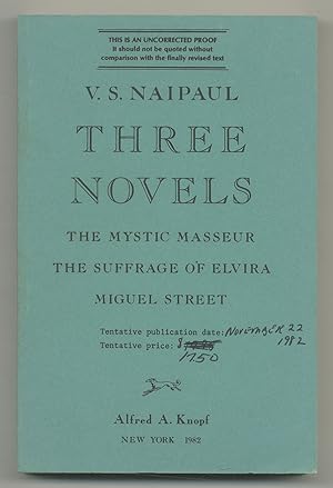 Immagine del venditore per Three Novels: The Mystic Masseur, The Suffrage of Elvira, Miguel Street venduto da Between the Covers-Rare Books, Inc. ABAA