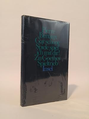 Bild des Verkufers fr Gar schne Spiele spiel  ich mit dir! Zu Goethes Spieltrieb zum Verkauf von ANTIQUARIAT Franke BRUDDENBOOKS