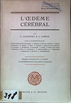 Image du vendeur pour L'oedme crbral mis en vente par books4less (Versandantiquariat Petra Gros GmbH & Co. KG)