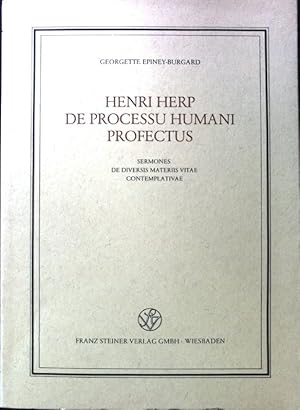 Bild des Verkufers fr De processu humani profectus : sermones de diversis materiis vitae contemplativae. Verffentlichungen des Instituts fr Europische Geschichte Mainz ; Bd. 106 : Abteilung fr Abendlndische Religionsgeschichte; zum Verkauf von books4less (Versandantiquariat Petra Gros GmbH & Co. KG)