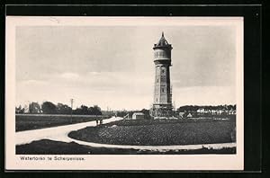 Ansichtskarte Scherpenisse, Watertoren, Blick zum Wasserturm