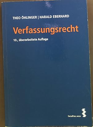 Bild des Verkufers fr Verfassungsrecht. zum Verkauf von books4less (Versandantiquariat Petra Gros GmbH & Co. KG)
