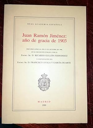 Imagen del vendedor de JUAN RAMON JIMENEZ: AO DE GRACIA DE 1903 a la venta por Itziar Arranz Libros & Dribaslibros