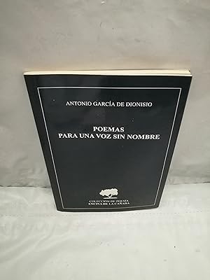 Imagen del vendedor de Poemas para una voz sin nombre (Primera edición) a la venta por Libros Angulo