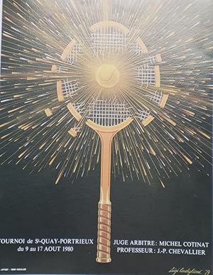 "TOURNOI de St-QUAY-PORTRIEUX 1980" Affiche originale entoilée / Illustrée par Luigi CASTIGLIONI ...