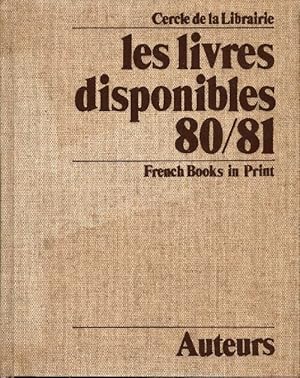 Les livres disponibles 1980-1981 - Cercle de la librairie