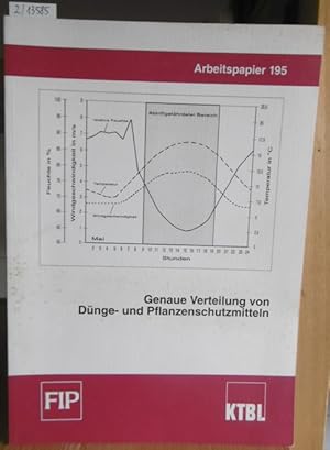 Bild des Verkufers fr Genaue Verteilung von Dnge- und Pflanzenschutzmitteln. FIP/KTBL-Vortragsveranstaltung am 12. November 1992 in Halle/Saale. zum Verkauf von Versandantiquariat Trffelschwein