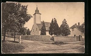 Seller image for Ansichtskarte Rhoda, Kirche, Strassenpartie for sale by Bartko-Reher