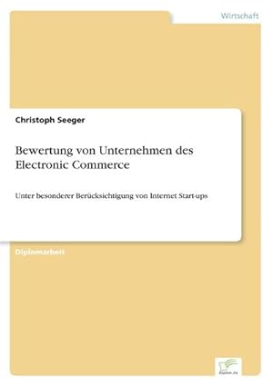 Immagine del venditore per Bewertung von Unternehmen des Electronic Commerce venduto da Rheinberg-Buch Andreas Meier eK