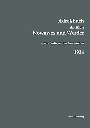 Seller image for Adressbuch der Staedte Nowawes und Werder fr 1934 for sale by moluna