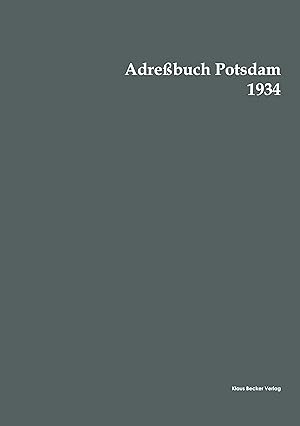 Seller image for Adressbuch Potsdam 1934 for sale by moluna