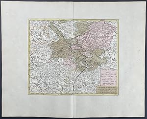 Imagen del vendedor de Map of the Rhineland and Lotharingen, Germany and France a la venta por Trillium Antique Prints & Rare Books