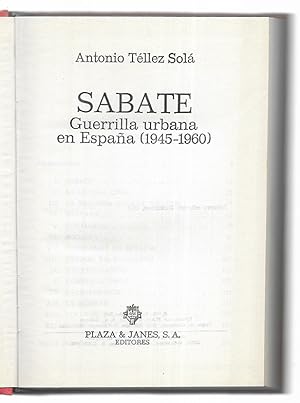 Image du vendeur pour Sabat: Guerrilla urbana en Espaa (1945-1960) mis en vente par LLEIXIULLIBRES