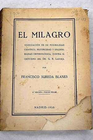 Bild des Verkufers fr El milagro zum Verkauf von Alcan Libros