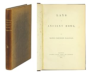 Imagen del vendedor de The Lays of Ancient Rome. a la venta por John Windle Antiquarian Bookseller, ABAA