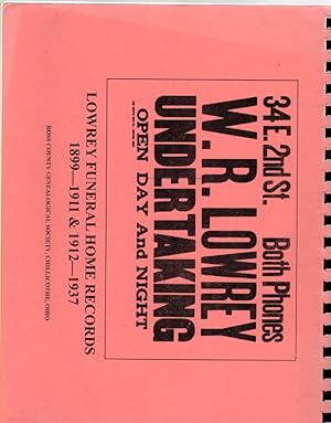 Immagine del venditore per Lowrey Funeral Home Records 1899-1911 & 1912-1937 venduto da McCormick Books