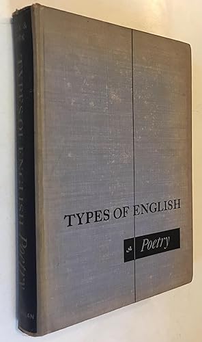 Seller image for Types of English Poetry for sale by Once Upon A Time