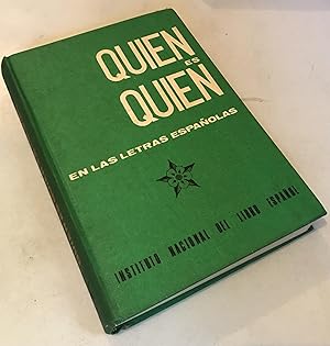 Imagen del vendedor de Quien es Quien en las Letras Espanolas a la venta por Once Upon A Time