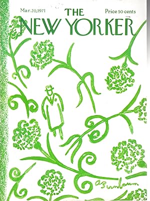 Imagen del vendedor de The New Yorker Magazine, March 20, 1971 a la venta por Dorley House Books, Inc.