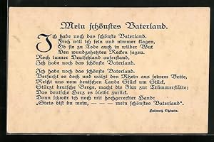 Bild des Verkufers fr Ansichtskarte Mein schnstes Vaterland, Weimarer Republik zum Verkauf von Bartko-Reher