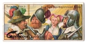 Bild des Verkufers fr Sammelbild Gartmann Schokolade, Serie 735, Bild 5, Kopfbedeckungen vergangener Zeiten, aus dem Dreissigjhrigen Krieg zum Verkauf von Bartko-Reher