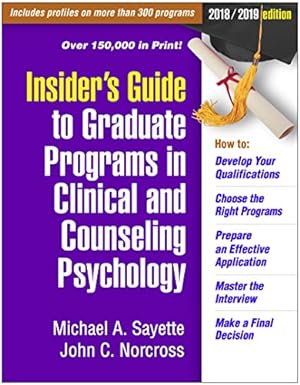 Seller image for Insider's Guide to Graduate Programs in Clinical and Counseling Psychology: 2020/2021 Edition (Insider's Guide to Graduate Programs in Clinical and Psychology) for sale by WeBuyBooks
