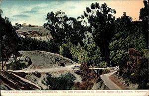 Bild des Verkufers fr Ansichtskarte / Postkarte Valparaso Chile, Playa Ancha Quebrada, Brcke zum Verkauf von akpool GmbH