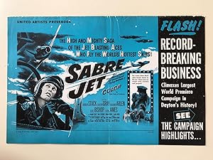 Immagine del venditore per Sabre Jet Pressbook 1953 Robert Stack, Coleen Gray, Richard Arlen venduto da AcornBooksNH