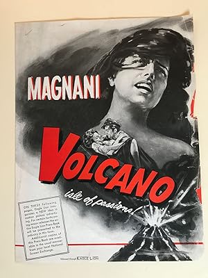 Seller image for Volcano British Pressbook 1951 Anna Magnani, Rossano Brazzi, Geraldine Brooks for sale by AcornBooksNH