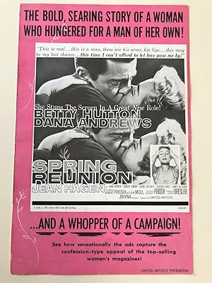 Bild des Verkufers fr Spring Reunion Pressbook 1957 Betty Hutton, Dana Andrews, Jean Hagen zum Verkauf von AcornBooksNH