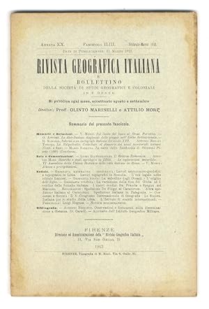 RIVISTA Geografica Italiana e bollettino della Società di Studi Geografici e Coloniali in Firenze...