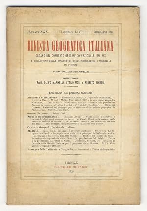 RIVISTA Geografica Italiana. Organo del Comitato Geografico Nazionale Italiano e bollettino della...