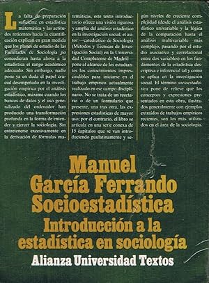 Imagen del vendedor de SOCIOESTADSTICA. Introduccin a la estadstica en sociologa. a la venta por Librera Torren de Rueda