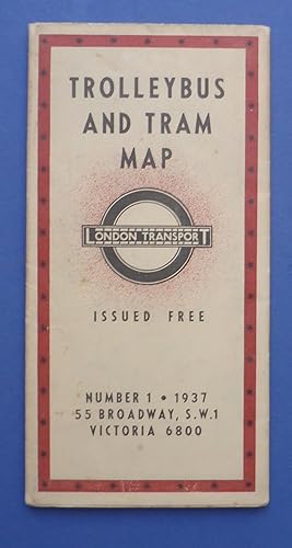 London Transport Trolleybus & Tram Map - Number 1 1937