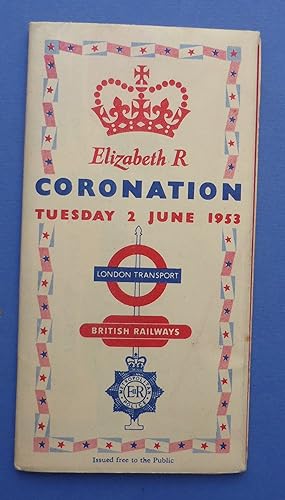 London Transport / British Rail Elizabeth R Coronation Underground / Rail Map