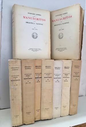 Imagen del vendedor de INVENTARIO GENERAL DE MANUSCRITOS DE LA BIBLIOTECA NACIONAL. Tomos I al IX a la venta por Librera Torres-Espinosa