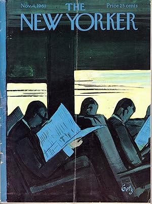 Bild des Verkufers fr The New Yorker (Magazine) Novmber 4, 1961 zum Verkauf von Dorley House Books, Inc.