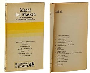 Imagen del vendedor de Macht der Masken. Des Menschen Lust an Theater und Verwandlung. Originalausg. a la venta por Antiquariat Lehmann-Dronke