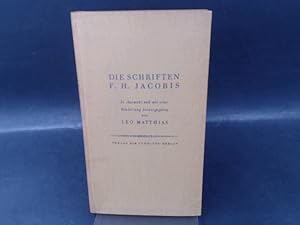 Imagen del vendedor de Die Schriften Friedrich Heinrich Jacobi s. a la venta por Antiquariat Kelifer