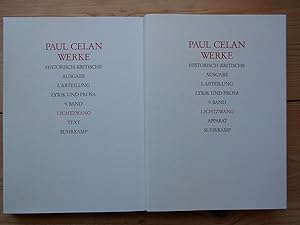 Imagen del vendedor de Werke. Bd. 9.1 u. Bd 9.2. : Historisch-kritische Ausgabe. I. Abteilung: Lyrik und Prosa ; Bd.: 9 Lichtzwang a la venta por Antiquariat Rohde