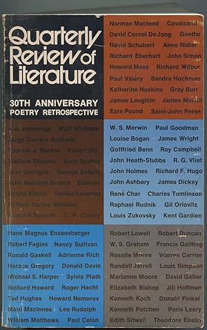 Bild des Verkufers fr Quarterly Review of Literature - 30th Anniversary Poetry Retrospective: Volume XIX, 1-2 zum Verkauf von Between the Covers-Rare Books, Inc. ABAA