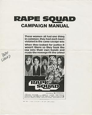 Bild des Verkufers fr Rape Squad [Act of Vengeance] (Original pressbook for the 1974 film) zum Verkauf von Royal Books, Inc., ABAA