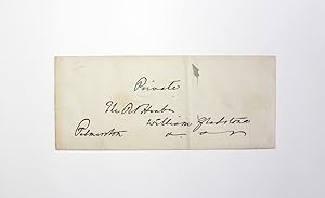 Imagen del vendedor de An Original Hand Written Long Envelope by Prime Minister Henry John Temple, 3rd Viscount Palmerston to a future Prime Minister William Gladstone. a la venta por Lasting Words Ltd