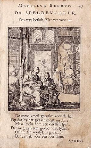 Speldemaker. Kupferstich aus : Jan und Caspar Luyken - Spiegel van het menselyk Bedryf.